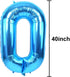 TONIFUL 40 Inch Blue Large Numbers Balloon, 0-9 Birthday Party Decorations, Big Number 3 Balloon for Celebrations
