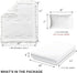 3 Set Pieces Crib Bedding Baby Ruffle Quilted Comforter with Fitted Sheet and Pillowcase - Cute Ruffled Shabby Chic
