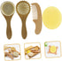 Set YARNOW Hair Brush and Comb Silicone Bath Scrubber for Newborns Soft Wool Brush for Delicate Scalp Care Shower Gift