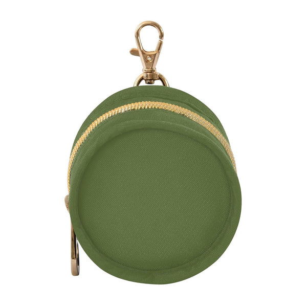 YETTASBIN Olive Green Portable Pacifier Holder Case with Metal Hook Buckle & Zipper