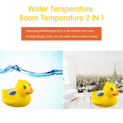 b&h Baby Thermometer, Infant Bath Floating Toy Safety Temperature Thermometer (Lady Duck)
