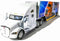 KiNSMART Kenworth T700 Container Truck, 1:68 Scale, Die Cast Metal Model, White