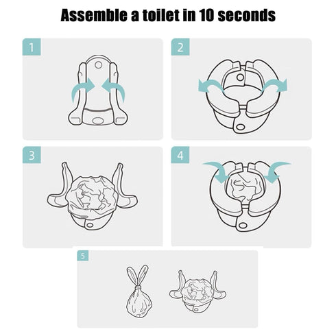 PandaEar Portable, Foldable Potty Seat for Toddler, Travel Toilet Seat Emergency Toilet for Car, Outdoor, Camping