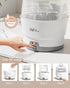 HEYVALUE Ease-Steam Bottle Sterilizer, Compact Baby Bottle Sterilizer, Fast One-Touch Operation (Esterilizador de