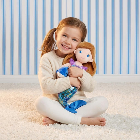 16" June Garden Atlantic Wonders Series - Mermaid Princess Nerida Oceanwhisper - Soft Plush Stuffed Mermaid Doll Gift
