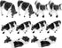 Toyvian Dairy Cow Kids Toys - 20 PCS Mini Cattle Plastic Cow Figurines, Farm Animal Collectibles