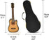 Miniature Guitar with Stand and Case - Mini 6 Strings Acoustic Cutaway Guitar Model for Home Decoration (Wood)