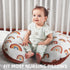 FIGEPO 2 Pack 100% Muslin Nursing Pillow Cover Cotton Boho Neutral Stretchy Removable Baby Nursing Covers