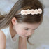 Baby Girl Floral Headband, Nylon Flower Crown Elastic Hairband Set of 3 Hair Accessories Gift for Girls