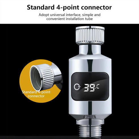 NGCG Shower Thermometer LED Digital Display Waterproof Water Thermometer Electronic
