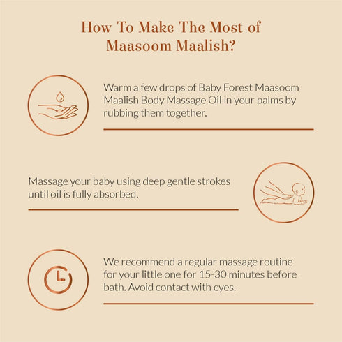 Generic 200 ml Baby-Forestt Maasoom Maalish Baby Body Massage Oil, Lightweight Herbal Baby Massage Oil with Sesame