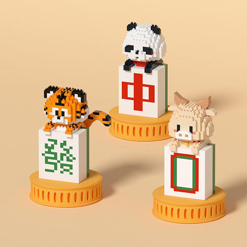 Larcele Micro Building Blocks Animal Set, 529 Pieces DIY Mini 3D Building Toy Bricks KLJM-09 (BaiBan Ox)