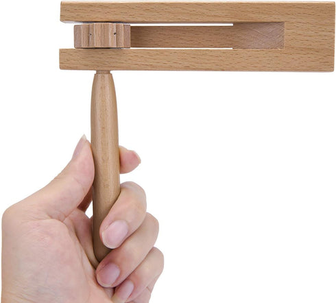 Traditional Matraca Toy, Wooden Spinning Rattle Ratchet Noise Maker for Games, Parties, and Sports