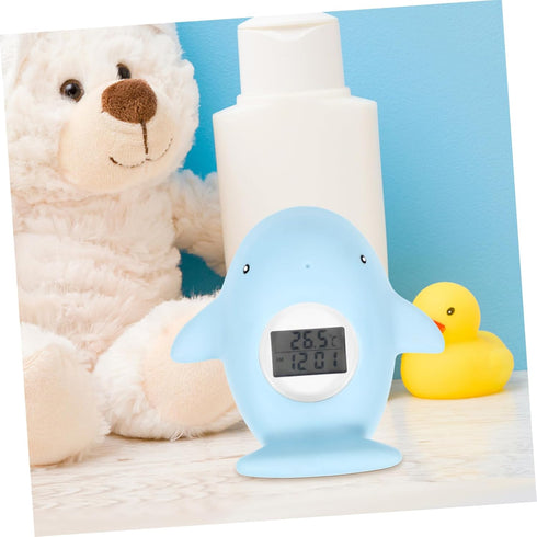 KOMBIUDA Whale Shaped Electric Bath Thermometer Accurate Cartoon Water Room Temperature Monitor Essential Bath
