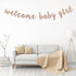 Welcome Baby Girl Banner - Rose Gold Glitter for Baby Shower, Gender Reveal Party Decorations