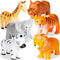 XY-WQ Bath Toys No Hole - 6 Pcs Animal Bathtub Toys for Infants 6-12 Months & Toddlers 1-3 with Mesh Bag
