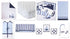 Ikat Zigzag/Chevron Nursery Storage Runner in Blue Stripes