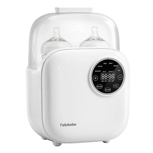 Baby Bottle Warmer, Felizbebe 10-in-1 Double Bottle Warmer for Breastmilk or Formula,