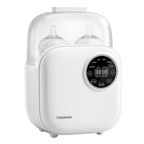 Baby Bottle Warmer, Felizbebe 10-in-1 Double Bottle Warmer for Breastmilk or Formula,