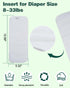 Pack 12, 3-Layer Babygoal Reusable Cloth Diaper Inserts of Absorbent & Breathable Liners, Microfiber Inserts for Cloth
