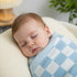 Cozy Pink-28x36 Cotton Knitted Checkered Baby Blanket for Boys and Girl Soft Lightweight Receiving Blanket for Nursery