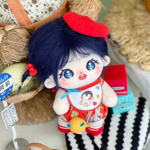 niannyyhouse 20cm Plush Doll Girl, 8" Normal Body Stuffed Body, Wearable Clothing Dress Up Gifts (a-39-without skeleton)