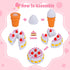 Fegalop Set 21PCS Sets Play Food for Kids, Pretend Dessert Food Toys with Cutting Toys Ice Cream and Cake,Plastic