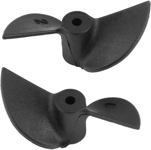 2 Set 2mm RC Boat Propellers, Durable Nylon Blade with CW CCW Rotation Shaft for Remote Control Ship Enthusiasts Racing