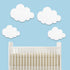 4 Ferraycle Pcs Cloud Wall Decals White Clouds Removable Wood Hanging Decor for Nursery Living Room Bedroom Decor Party
