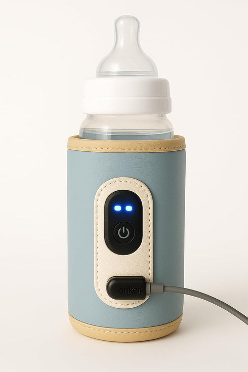 Generic Travel Baby Bottle Warmer with USB Digital Display, Adjustable Heating, Insulated Portable