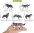 Volnau Wolf Toys Animal Figures, 7PCS Zoo Pack for Toddlers, Kids Christmas Decoration Gift, Educational Set