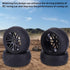 RC Car Tyre, Universal 1/10 RC Car Wheels for Crawler Vehicle Tyres, Remote Control Vehicle (Black)