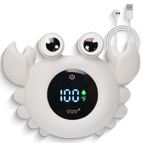 TKY Crab Baby Bath Thermometer Toy - Digital Floating Water Thermometer with LED
