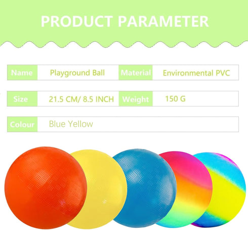 Playground Ball - 8.5 Inch Kickball for Kids Adults, Indoor & Outdoor Dodgeball Handball Schoolyard Game