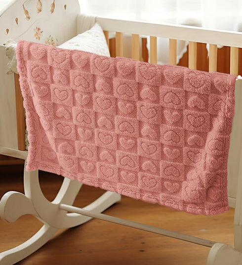 Yagle Mate 4 3040 Pcs Baby Blankets,Fleece Checkered Blanket, Fluffy Small Crib Blankets for Girls, Toddler Receiving