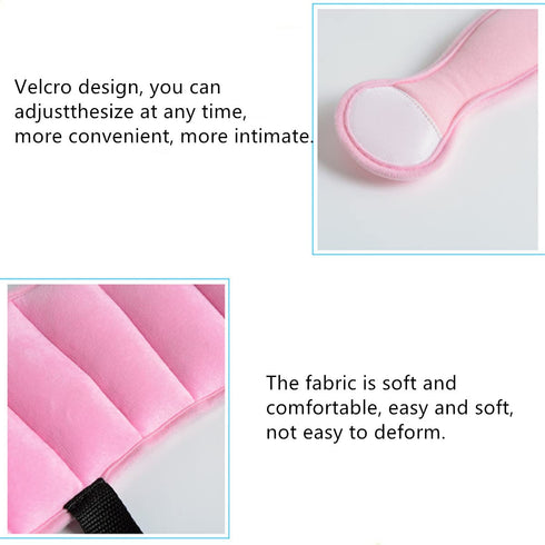 Car Seat Head Support Band, Adjustable Neck Relief for Infants and Baby Car Seats (Pink)