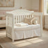 EVERYDAY KIDS White Pleated Crib Skirt; 100% Natural Cotton Nursery Crib Bedding