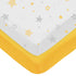 American Baby Company 2 Pack Mini Crib Sheets, 100% Natural Cotton, 38" x 24", Yellow Star/Yellow, Soft & Breathable