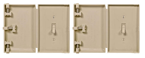 Baby Toddler Pet Resistant Electrical Safety Cover Guard, Made in USA, Traditional Toggle Light Switch (2 Count)