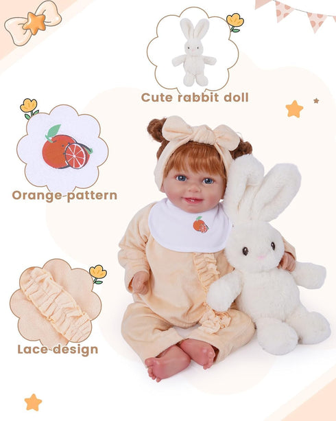 8 Set 17-22 Inch BABESIDE PCS Reborn Baby Doll Clothes with Bassinet for Dolls Babys Doll Clothes Outfit Accessories