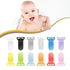 60 Pieces Pacifier Clips Holders Plastic Suspender Clips for Pacifiers, DIY Teething Toys, Baby Blankets, Bib, 12 Colors