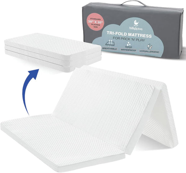 Waterproof Pack and Play Mattress Topper | 38" x 26" x 1.5"