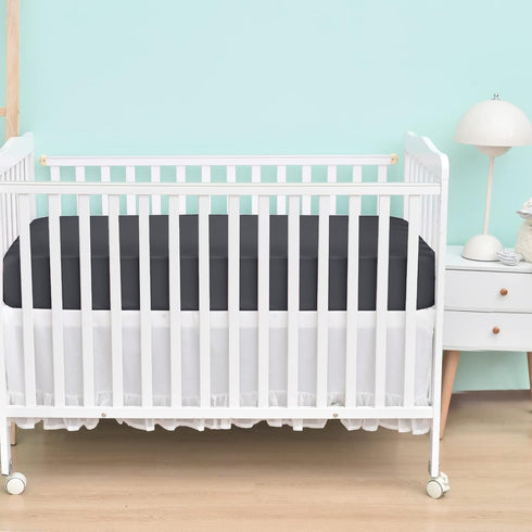 3 Pack 28x52 Inch David's Kids Fitted Crib Sheets, Ultra Soft Comfy Breathable Baby Sheets for Boys Girls Neutral, Fits