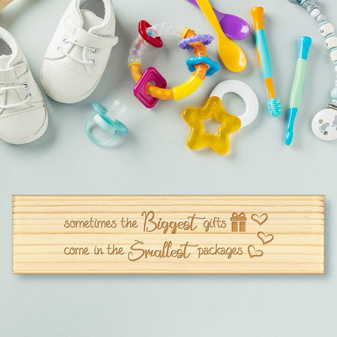 8x2x1.2inch CHGCRAFT Wooden Pregnancy Test Gifts Box Pregnancy Test Keepsake Box Laser Engraving Box Surprise