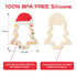 Jimibaby Christmas Teether - Teething Toy for Baby Boys & Girls, Ideal Stocking Stuffer, Gift Package (Christmas Hat)
