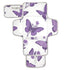 Purple Butterfly Pattern Portable Diaper Changing Pad for Newborn Girl & Boy