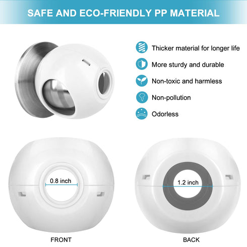 Child Door Knob Safety Cover (4 Pack) - New Design to Prevent Kids from Opening Doors, Fits Most Knobs