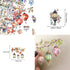 LOOGFDC 50PCS Watercolor String Light Stickers - Transparent PET Waterproof Lantern Decals for DIY Crafts, Journals