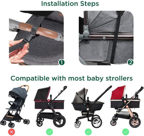 UPF 50+ Stroller Sun Shade, Universal Waterproof Cover with See Through for Baby Stroller Protection