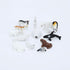 15 Set ONEST Pieces Mini Arctic Animals Figurines Polar Animal Toys Plastic Arctic Tundra Deer Toy Animal Small White